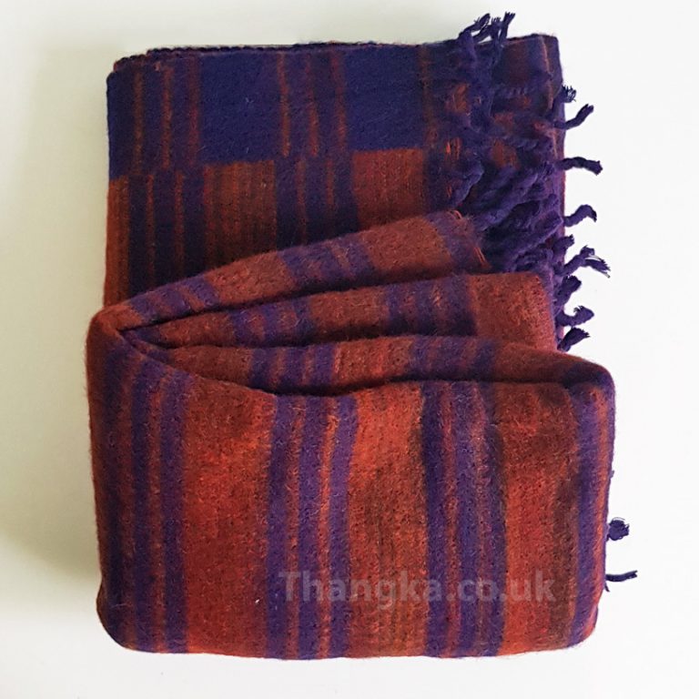 Blanket Shawl Brown & Purple Tibet Shawl Tibet Enterprise