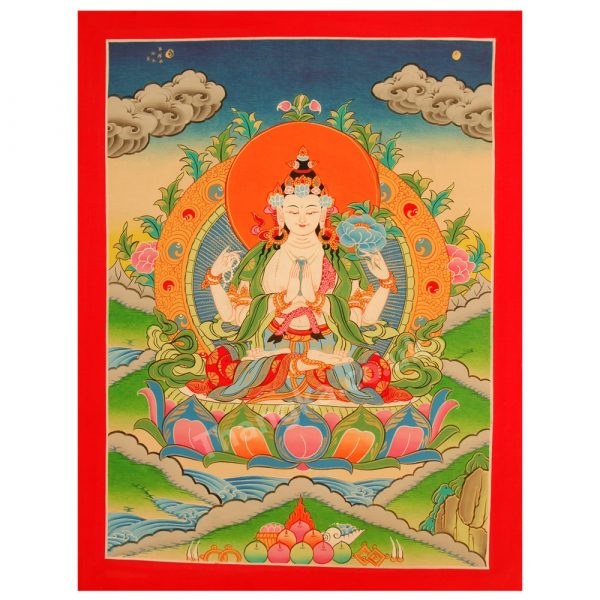 Chenresig thangka painting