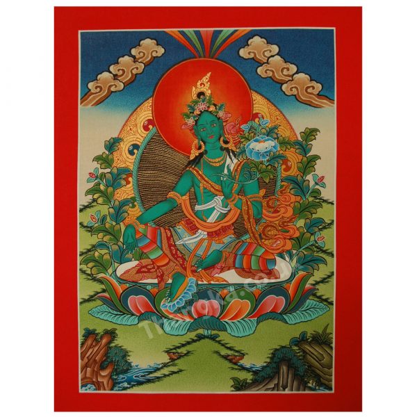 thangka of green tara